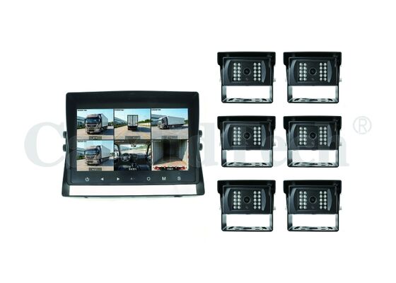 Système de surveillance de véhicule AI à 6 canaux avec écran LCD HD IPS de 10,1 pouces et enregistrement sur carte SD de 512 Go pour la sécurité de la flotte